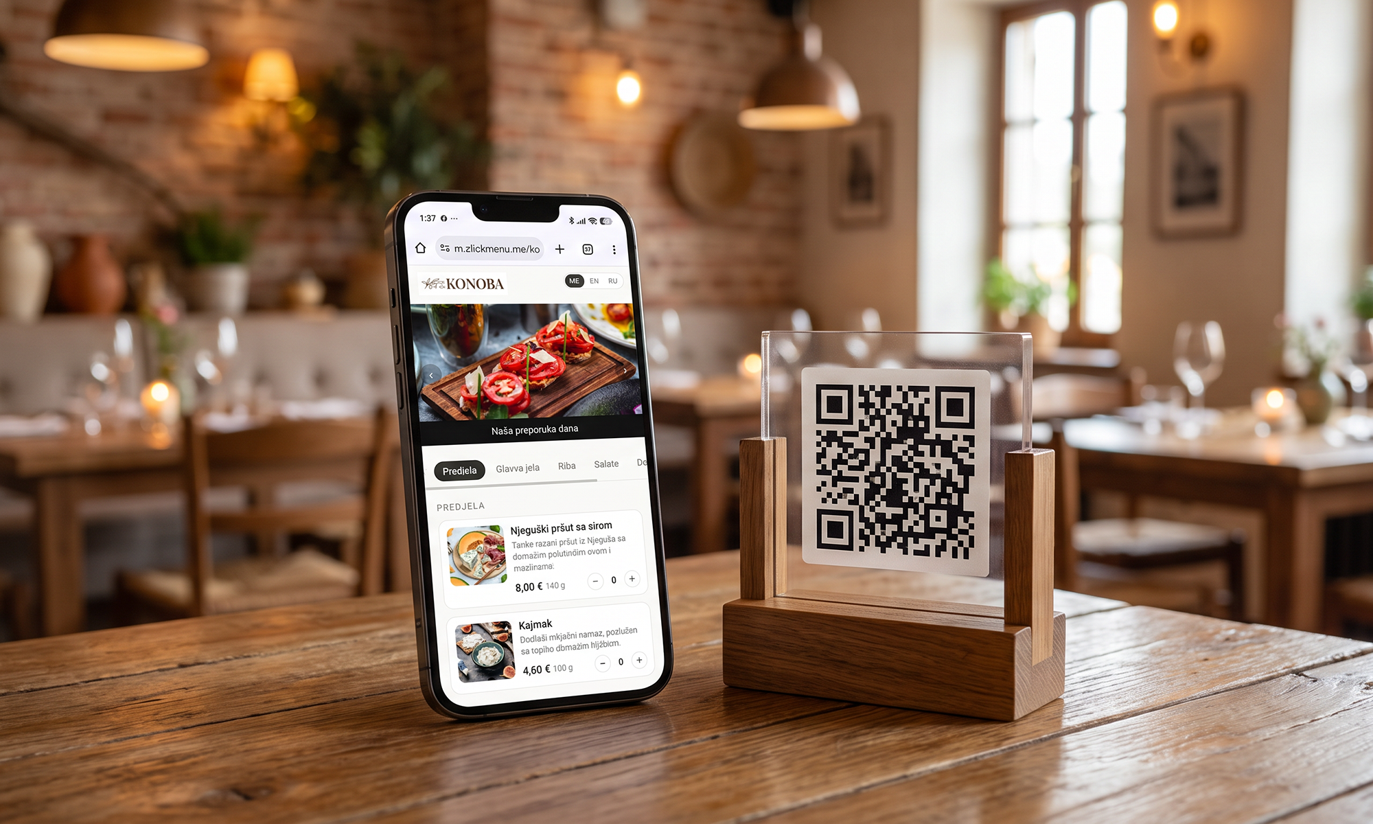 Intro Design Studio (sopstveni proizvod) — ClickMenu — platforma za digitalne QR menije